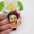 Load image into Gallery viewer, 556 Theodora Xmas Clay Doll for Bow-Center, Jewelry Charms, Accessories, and More