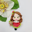 Load image into Gallery viewer, 203 Everleigh Xmas Clay Doll for Bow-Center, Jewelry Charms, Accessories, and More