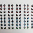 Load image into Gallery viewer, Adhesive Resin Eyes for Clays Multicolor STY R003 (P - SM) 64Pairs