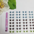 Load image into Gallery viewer, Adhesive Resin Eyes for Clays Multicolor STY R095 (P/SM) 64Pairs