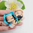 Load image into Gallery viewer, 596 Xmas Crib Figures Clay Doll for Bow-Center, Jewelry Charms, Accessories, and More