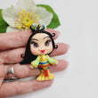 Load image into Gallery viewer, 421 Mulan Clay Doll for Bow-Center, Jewelry Charms, Accessories, and More