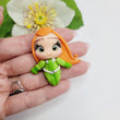 Load image into Gallery viewer, 077 Blossom Clay Doll for Bow-Center, Jewelry Charms, Accessories, and More