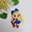 Load image into Gallery viewer, 541 Super Girl 2 Clay Doll for Bow-Center, Jewelry Charms, Accessories, and More