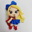 Load image into Gallery viewer, 541 Super Girl 2 Clay Doll for Bow-Center, Jewelry Charms, Accessories, and More