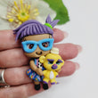 Load image into Gallery viewer, 223 Gabriela 2 Clay Doll for Bow-Center, Jewelry Charms, Accessories, and More