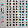 Load image into Gallery viewer, Adhesive Resin Eyes for Clays Multicolor KKA 024NA - 50 Pairs(P) (Small)
