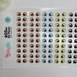 Load image into Gallery viewer, Adhesive Resin Eyes for Clays Multicolor KKA 605NA - 50 Pairs(P) (Small)