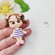 Load image into Gallery viewer, 667 Flor The Mascote Clay Doll for Bow-Center, Jewelry Charms, Accessories, and More