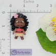 Load image into Gallery viewer, Moanna Red #416 Clay Doll for Bow-Center, Jewelry Charms, Accessories, and More