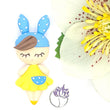 Load image into Gallery viewer, MeToo Bunny Yellow #375 Clay Doll for Bow-Center, Jewelry Charms, Accessories, and More