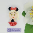 Load image into Gallery viewer, Milla #393 Clay Doll for Bow-Center, Jewelry Charms, Accessories, and More