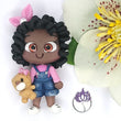 Load image into Gallery viewer, Diamond #147a Clay Doll for Bow-Center, Jewelry Charms, Accessories, and More