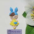 Load image into Gallery viewer, MeToo Bunny Yellow #375 Clay Doll for Bow-Center, Jewelry Charms, Accessories, and More