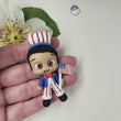 Load image into Gallery viewer, 438 Obama Clay Doll for Bow-Center, Jewelry Charms, Accessories, and More