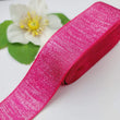 Load image into Gallery viewer, Hot Pink Satin/Lurex Ribbon - 027704 - 1 1/2" (40mm) - 5 yards
