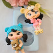 Load image into Gallery viewer, AJ #51 Winter cute heads silicone mold