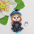 Load image into Gallery viewer, 578 Witch Alora Clay Doll for Bow-Center, Jewelry Charms, Accessories, and More