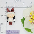 Load image into Gallery viewer, MeToo Winter Bunny #380 Clay Doll for Bow-Center, Jewelry Charms, Accessories, and More