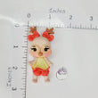 Load image into Gallery viewer, 291 Kalie Reindeer Xmas Clay Doll for Bow-Center, Jewelry Charms, Accessories, and More