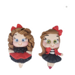 Load image into Gallery viewer, 112 Charlotte and Sophia Twins Clay Doll for Bow-Center, Jewelry Charms, Accessories, and More