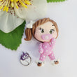 Load image into Gallery viewer, 192 Ella, Lunna & Emma Triplets Clay Doll for Bow-Center, Jewelry Charms, Accessories, and More