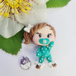 Load image into Gallery viewer, 192 Ella, Lunna & Emma Triplets Clay Doll for Bow-Center, Jewelry Charms, Accessories, and More
