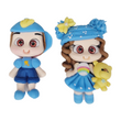 Load image into Gallery viewer, 343 Lucas & Bibi Twins Clay Doll for Bow-Center, Jewelry Charms, Accessories, and More