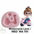 Load image into Gallery viewer, MA 751 Motorcycle Love Med Silicone Mold