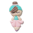 Load image into Gallery viewer, MeToo Pink Ballet #377 Clay Doll for Bow-Center, Jewelry Charms, Accessories, and More