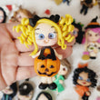 Load image into Gallery viewer, 298 Kenzie Pumpkin Clay Doll for Bow-Center, Jewelry Charms, Accessories, and More