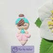 Load image into Gallery viewer, MeToo Pink Ballet #377 Clay Doll for Bow-Center, Jewelry Charms, Accessories, and More