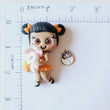 Load image into Gallery viewer, 507 Serena Clay Doll for Bow-Center, Jewelry Charms, Accessories, and More