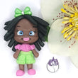 Load image into Gallery viewer, Precious & Shanice Twins #463 Clay Doll for Bow-Center, Jewelry Charms, Accessories, and More