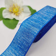 Load image into Gallery viewer, Blue Cetin/Lurex Ribbon - 027707 - 1 1/2" (40mm) - 5 yards