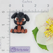 Load image into Gallery viewer, Hunter Dog #250 Clay Doll for Bow-Center, Jewelry Charms, Accessories, and More