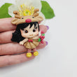 Load image into Gallery viewer, 549 Teca Xmas Clay Doll for Bow-Center, Jewelry Charms, Accessories, and More