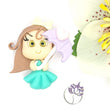 Load image into Gallery viewer, Charlenne #111 Clay Doll for Bow-Center, Jewelry Charms, Accessories, and More