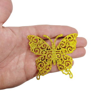 Gold Glitter E.V.A. Foam Wings/Butterflies for Crafts #16 – Set of 5 (3") – DIY Decorations