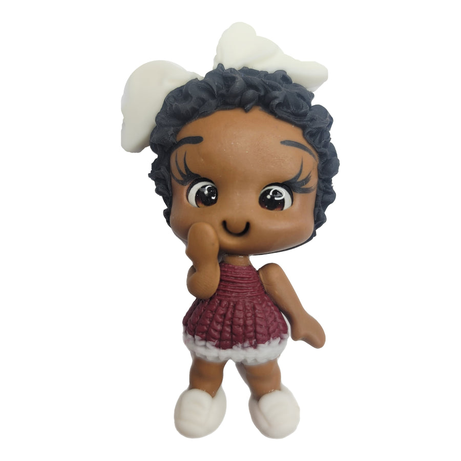 Minenhle #396 Clay Doll for Bow-Center, Jewelry Charms, Accessories, and More