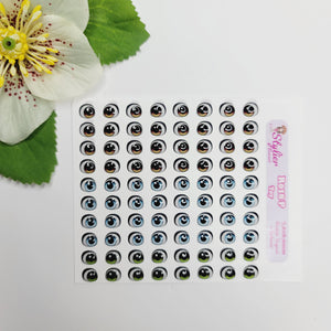 Adhesive Resin Eyes for Clays Multicolor STY R018 (SM / P) 72 Pairs