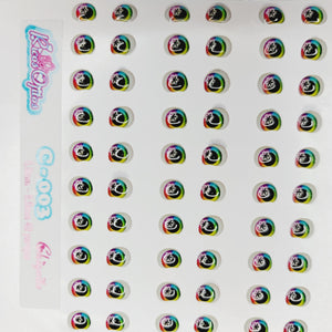 Adhesive Resin Eyes for Clays Multicolor STY C-003 Chiquito 40Pairs