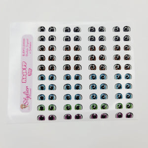 Adhesive Resin Eyes for Clays Multicolor STY R048 PP Toy 40 Pairs