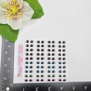 Adhesive Resin Eyes for Clays Multicolor STY R048 PP Toy 40 Pairs