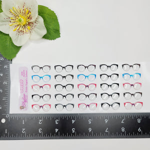 Adhesive Resin Glasses for Clays Multicolor STY O001 P-(SM) 3cm 25 Units