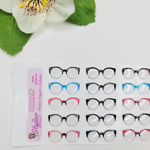 Adhesive Resin Glasses for Clays Multicolor STY O001 P-(SM) 3cm 25 Units