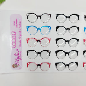 Adhesive Resin Glasses for Clays Multicolor STY O001 P-(SM) 3cm 25 Units