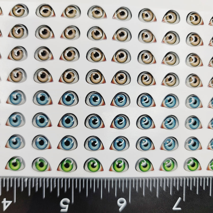 Adhesive Resin Eyes for Clays Multicolor STY R102 PP (X-SM)  64 Pairs