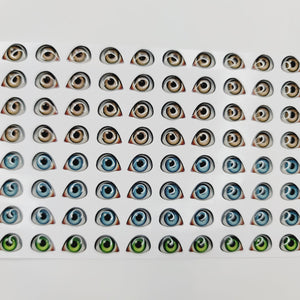 Adhesive Resin Eyes for Clays Multicolor STY R102 PP (X-SM)  64 Pairs