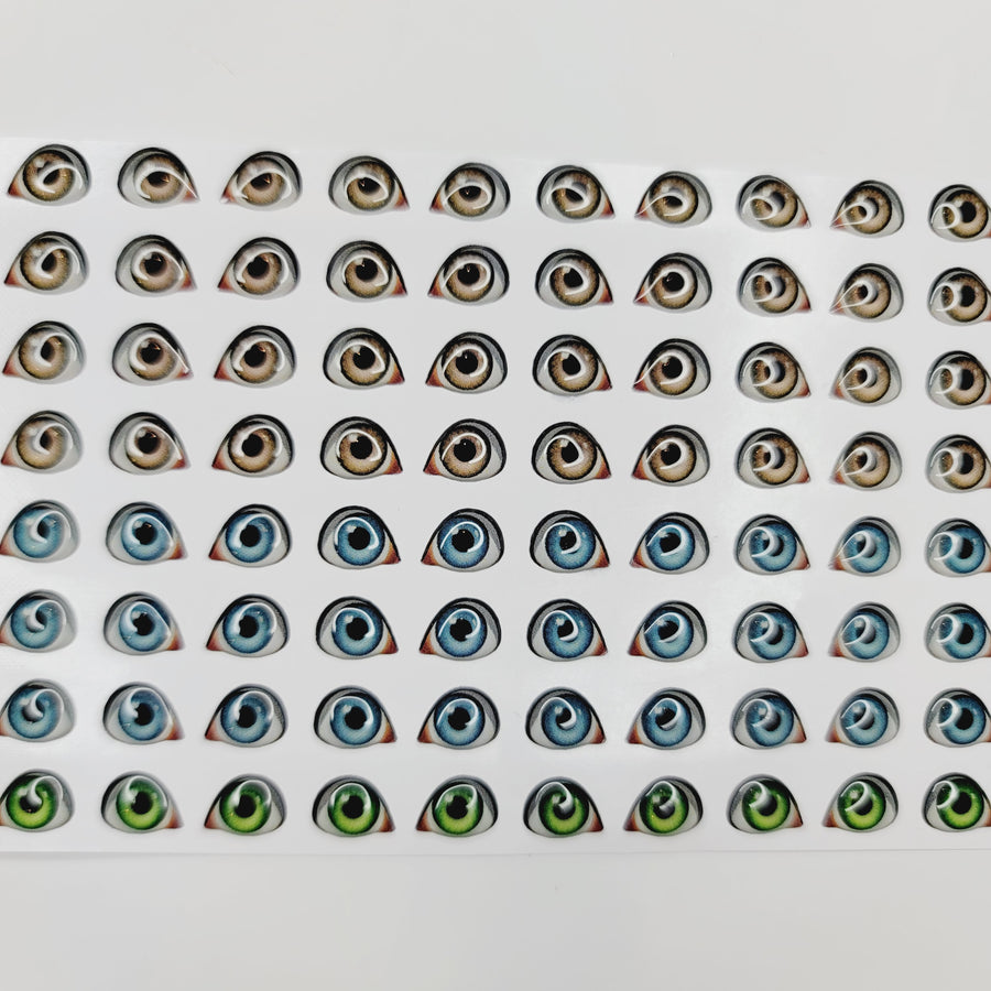 Adhesive Resin Eyes for Clays Multicolor STY R102 PP (X-SM)  64 Pairs